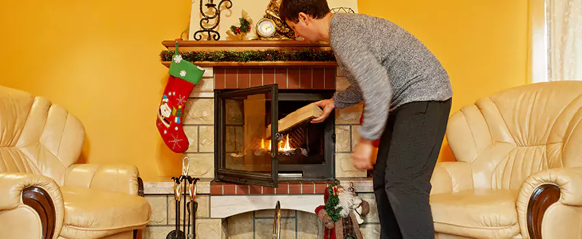 Rusted Metal Fireplace Restoration in Altamont, Oregon